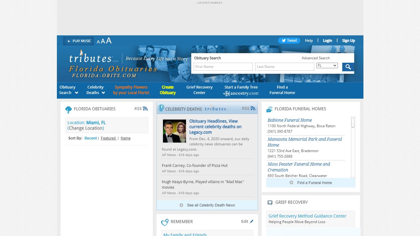 Florida Obituaries - Latest Obituaries in Plant City Florida